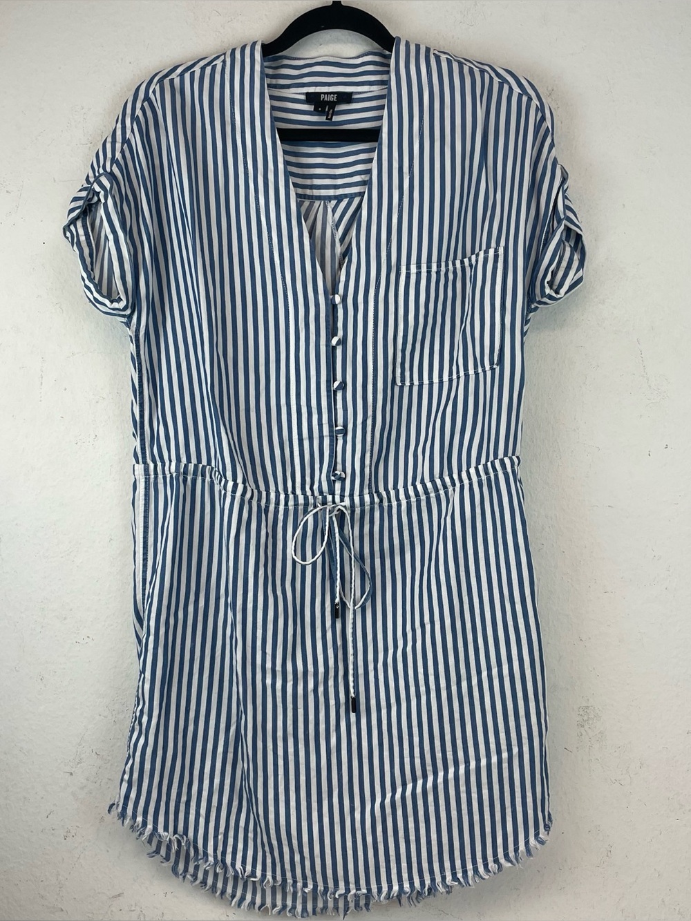 Paige striped blue dress size small